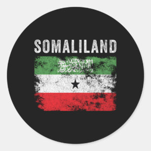 Somaliland Flagga Distress Somalilander Flagga Runt Klistermärke