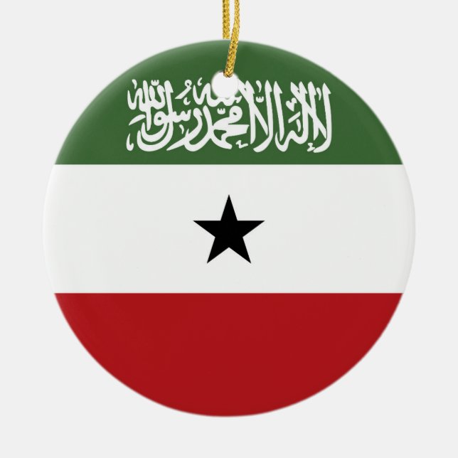 Somaliland flagga julgransprydnad keramik (Framsidan)