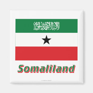 Somaliland Flagga med Namn Magnet