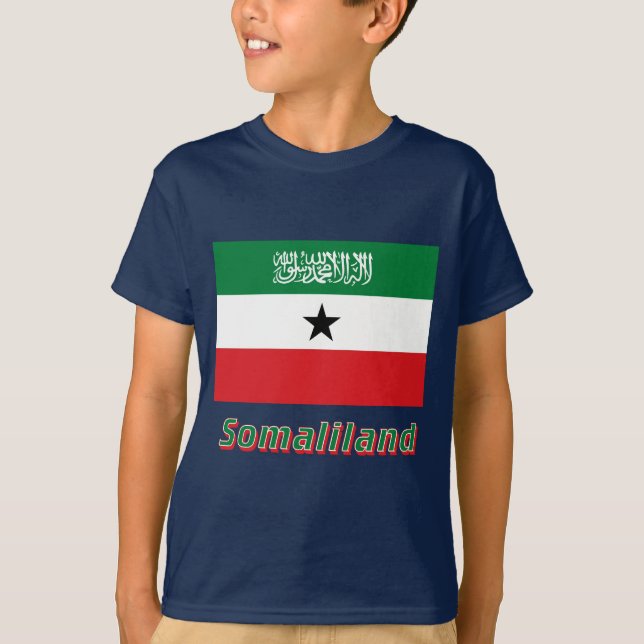 Somaliland flagga med namn tröja (Framsida)