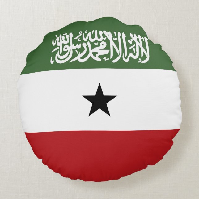 Somaliland flagga rund kudde (Baksidan)