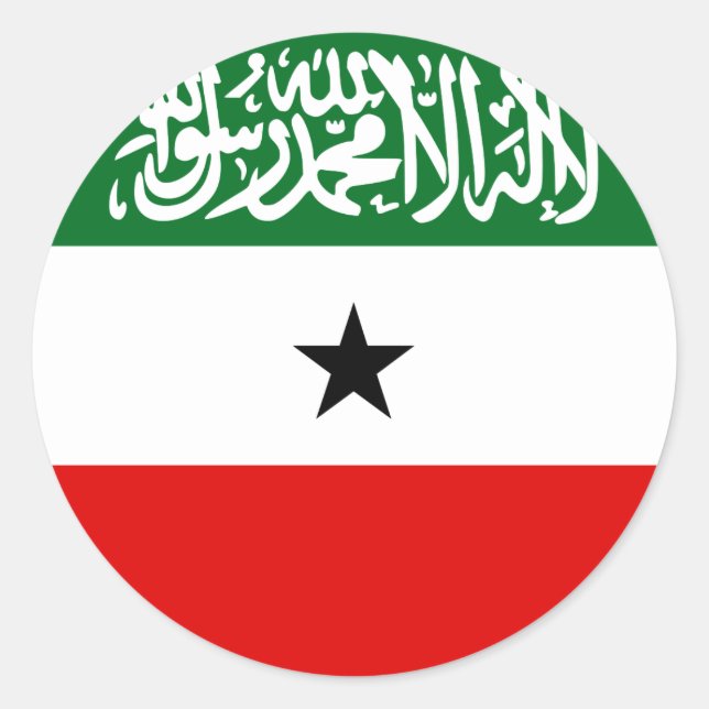 Somaliland Flagga Runt Klistermärke (Framsida)