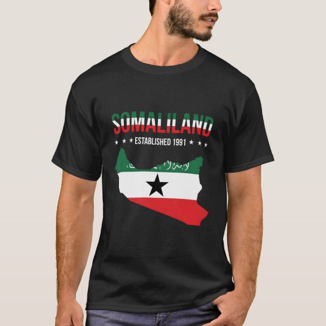 Somaliland Land Flagga T Shirt (Framsida)