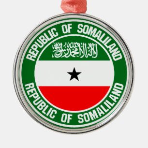 Somaliland Round Emblem Julgransprydnad Metall