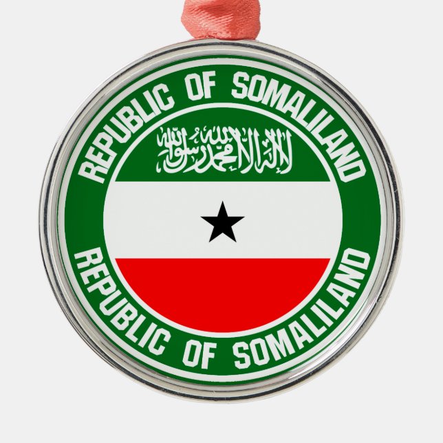 Somaliland Round Emblem Julgransprydnad Metall (Framsidan)