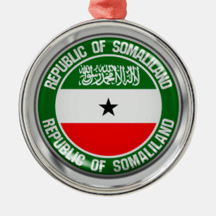 Somaliland Round Emblem Julgransprydnad Metall