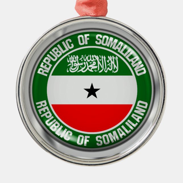 Somaliland Round Emblem Julgransprydnad Metall (Framsidan)