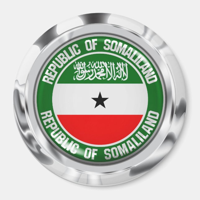 Somaliland Round Emblem Magnet (Framsidan)