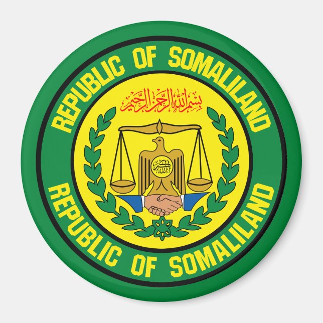 Somaliland Round Emblem Magnet (Framsidan)