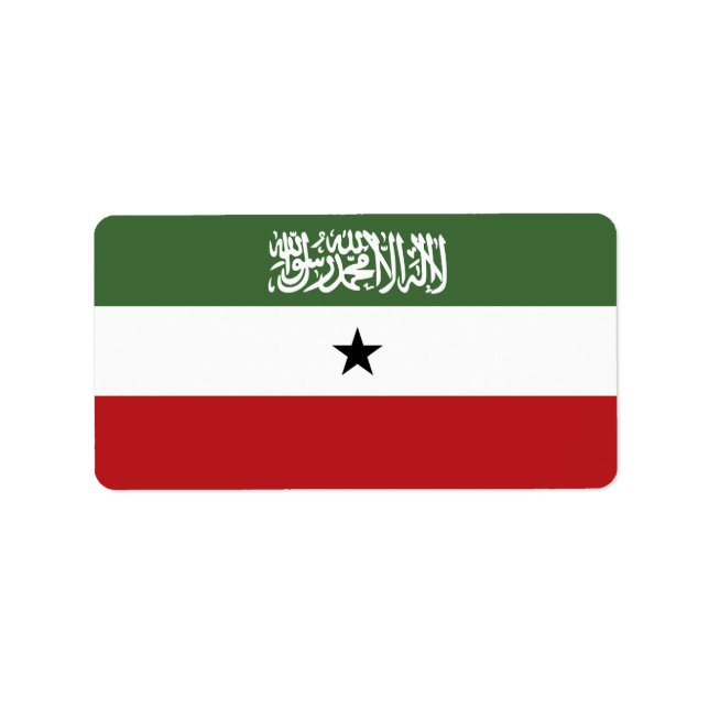 Somalilands flagga adressetikett (Framsidan)