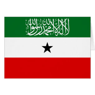 Somalilands flagga hälsningskort