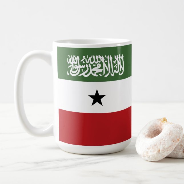 Somalilands flagga kaffemugg (Med munk)