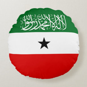 Somalilands flagga rund kudde
