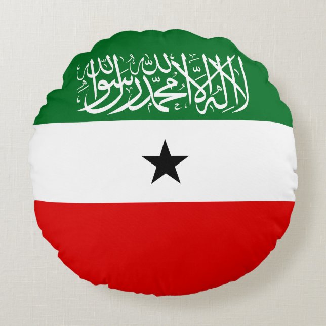 Somalilands flagga rund kudde (Framsidan)