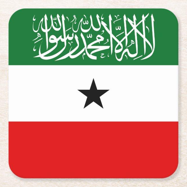 Somalilands flagga underlägg papper kvadrat (Framsidan)
