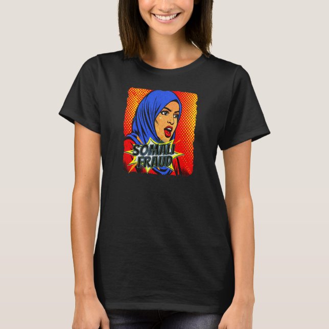 Somalisk bedrägeripopkonst   t shirt (Framsida)