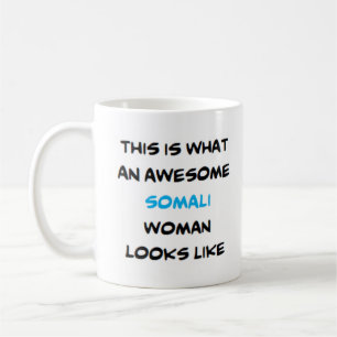 somalisk kvinna, fantastisk kaffemugg