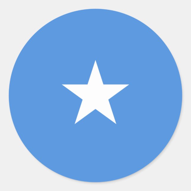Somaliska Flagga, Flagga Somalia Runt Klistermärke (Framsida)