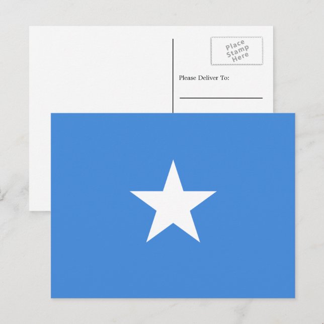 Somaliska Flagga, Flagga Somalia Vykort (Fram/baksida)