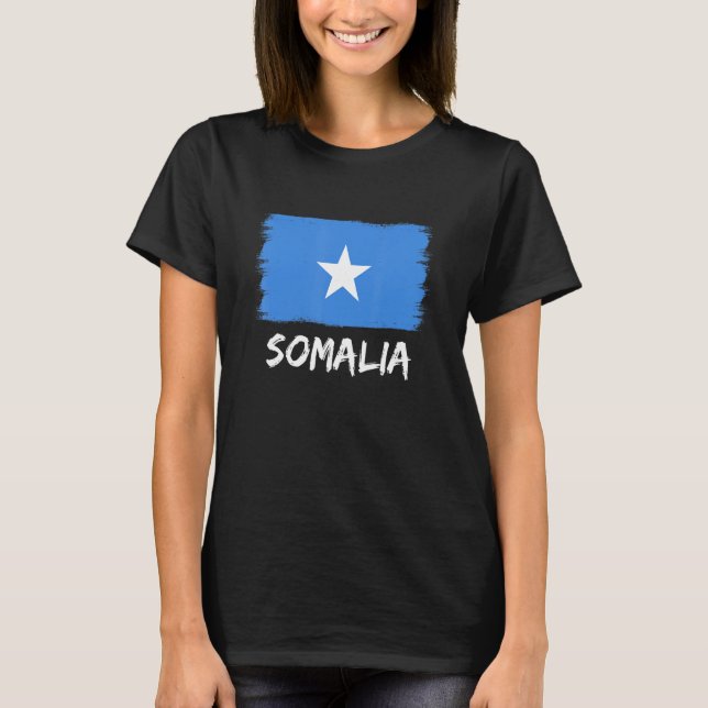 Somaliska Flagga Somalia 2 T Shirt (Framsida)