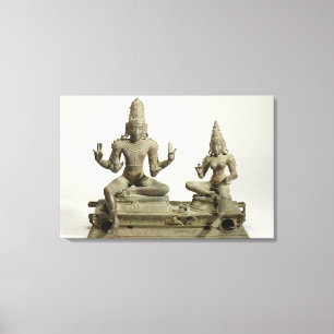 Somaskanda Chola, Tamil Nadu (brons), Canvastryck