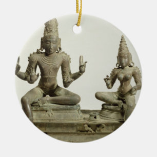 Somaskanda Chola, Tamil Nadu (brons), Julgransprydnad Keramik
