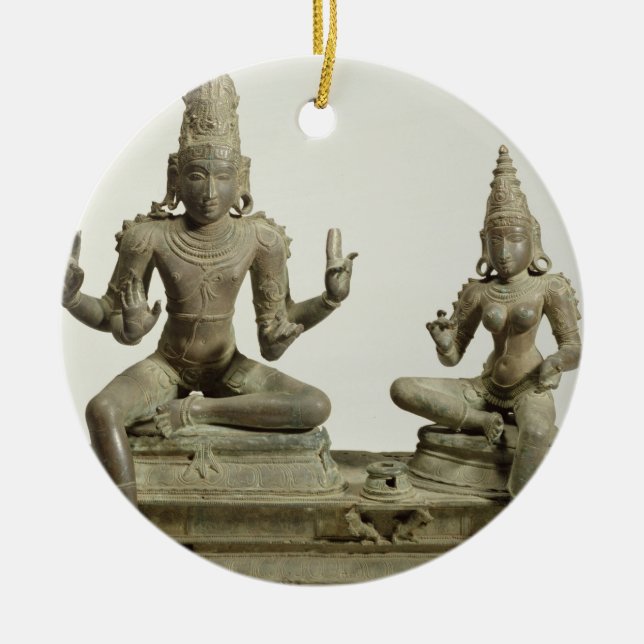 Somaskanda Chola, Tamil Nadu (brons), Julgransprydnad Keramik (Framsidan)