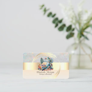 Sömaskin Alterneringar Opal Holografisk Visitkort