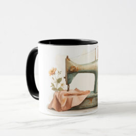 sömaskin i vintage-stil mugg