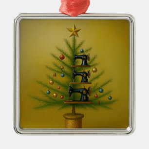 Sömaskin julgran Glad hantverk Xmas Julgransprydnad Metall