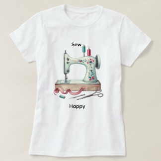 Sömaskin söt hantverk sy glad t-shirt 