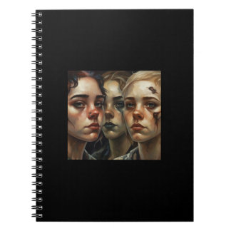 Somber Faces – AI Art Notebook Anteckningsbok