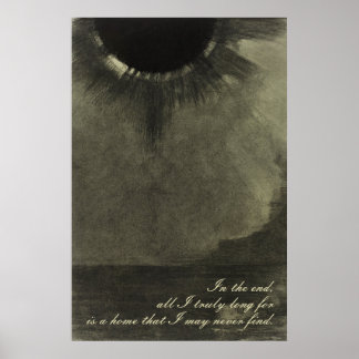 Somber Odilon Redon Bläck 1880-talet - Walleye Poster