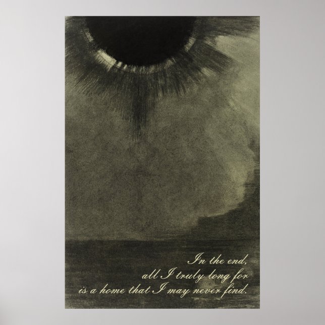 Somber Odilon Redon Bläck 1880-talet - Walleye Poster (Framsidan)