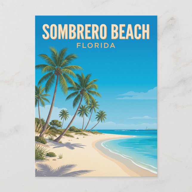Sombrero Beach Florida Vykort (Framsida)