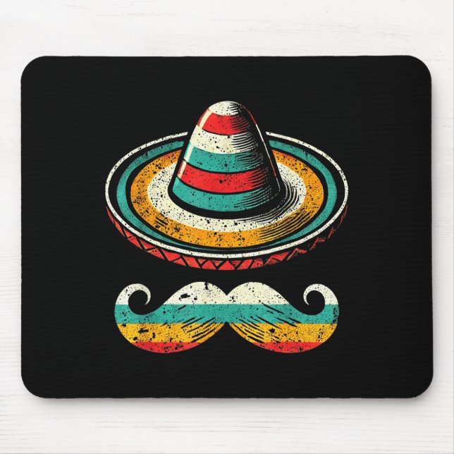 Sombrero Face Cinco De Mayo Mustache Fiesta Men Bo Musmatta (Framsidan)
