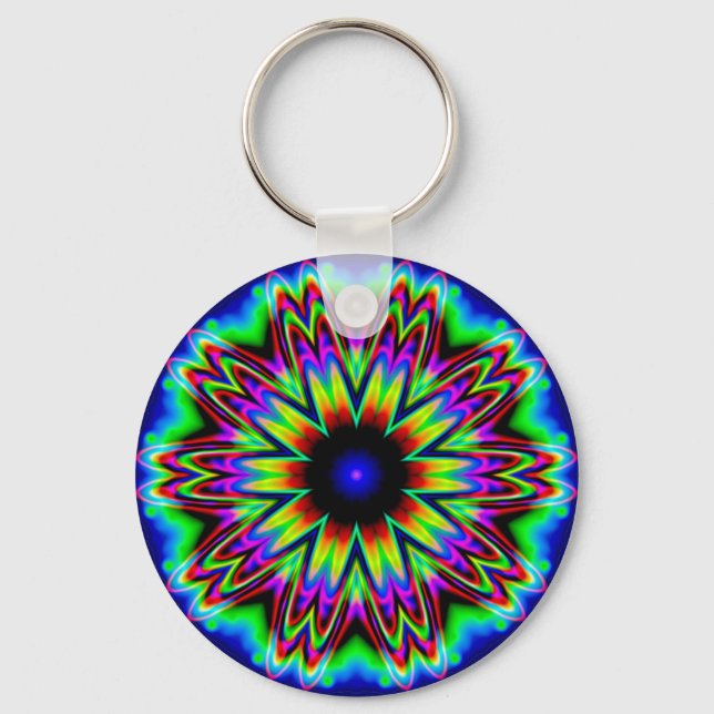 Sombrero-galaxen Mandala Nyckelring (Framsida)