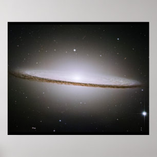 Sombrero Galaxy Hubble Telescope Image Poster