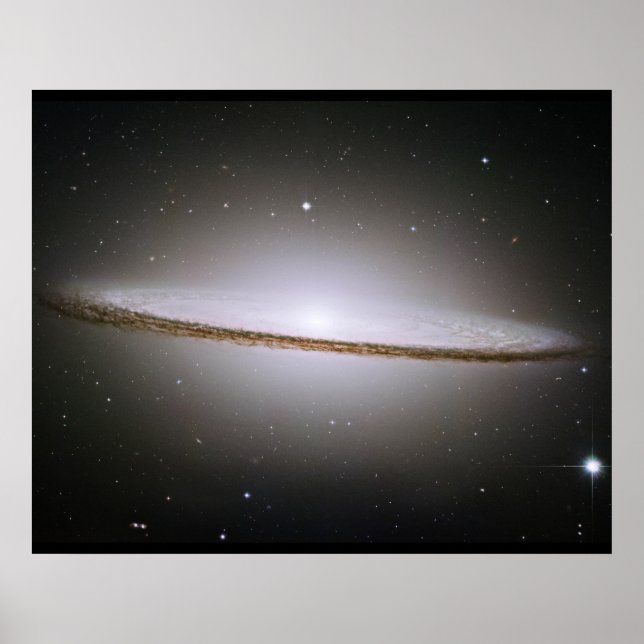 Sombrero Galaxy Hubble Telescope Image Poster (Framsidan)