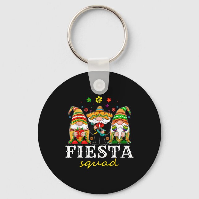 Sombrero Gnome Hat Mexican Cinco De Mayo Gnomes Fi Nyckelring (Framsida)