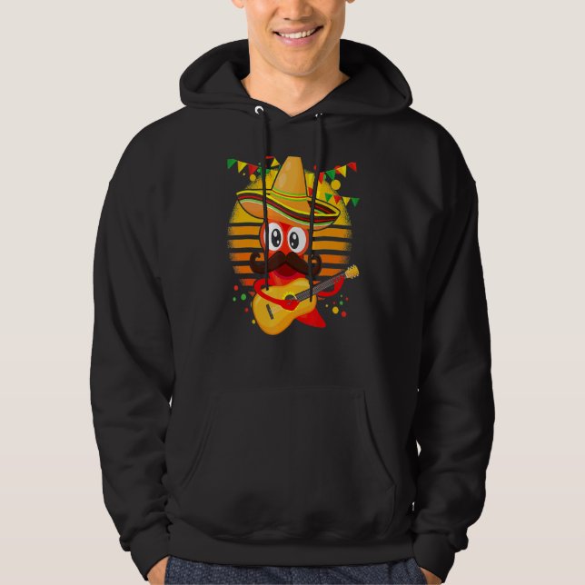 Sombrero Mariachi Pepper Sunset Cinco De Mayo 1 Hoodie (Framsida)