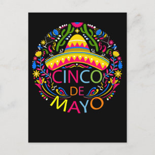 Sombrero Mexican Fiesta Lycklig Cinco De Mayo Part Vykort
