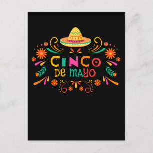 Sombrero mexikansk fiesta glad Cinco De Mayo Vykort