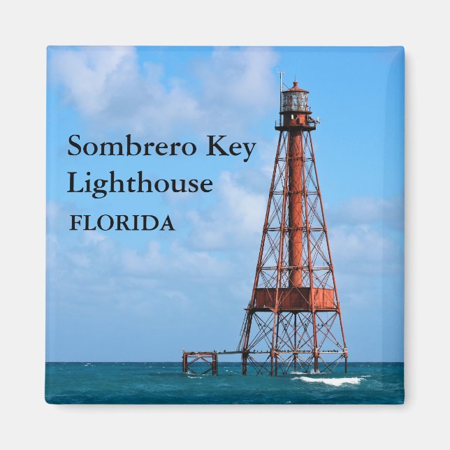 Sombrero Nyckel fyr, Florida Magnet (Framsidan)