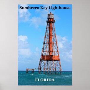 Sombrero Nyckel fyr, Florida Poster
