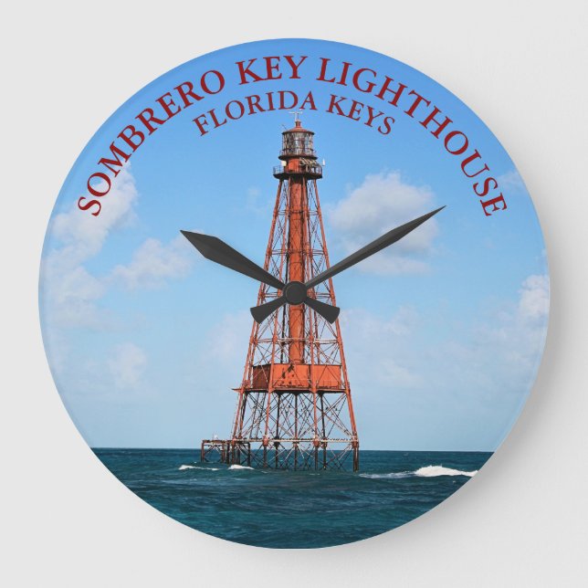 Sombrero Nyckel fythouse Florida Nycklar Clock Stor Klocka (Framsida)