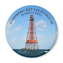 Sombrero Nyckel Lighthouse Florida Nycklar Round M