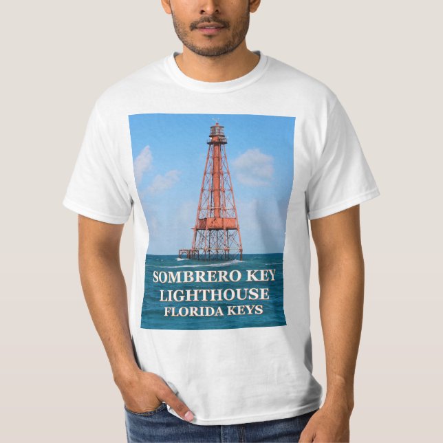 Sombrero Nyckel Lighthouse, Florida Nycklar T-Shir Tee Shirt (Framsida)