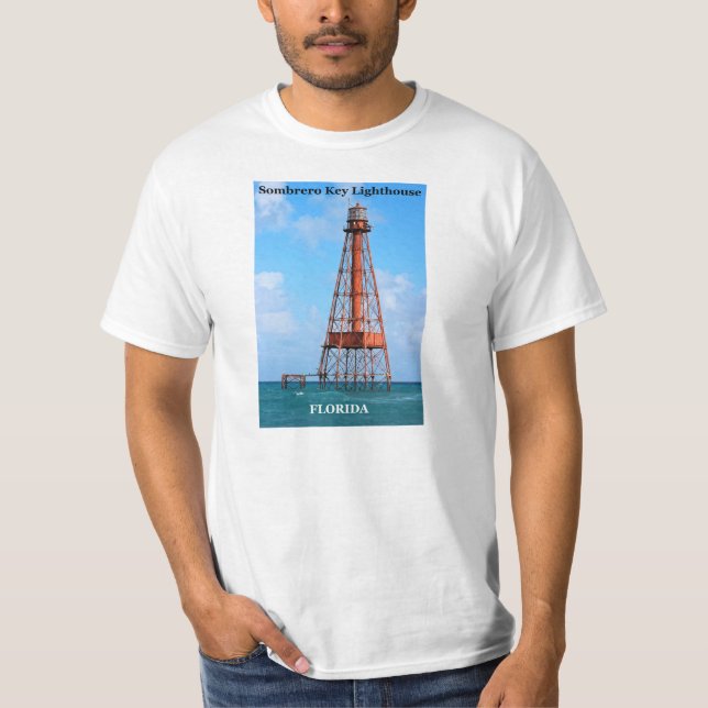 Sombrero Nyckel Lighthouse, Florida T-Shirt (Framsida)