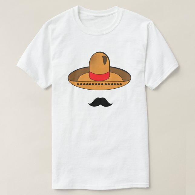Sombrero och Mustache T Shirt (Design framsida)